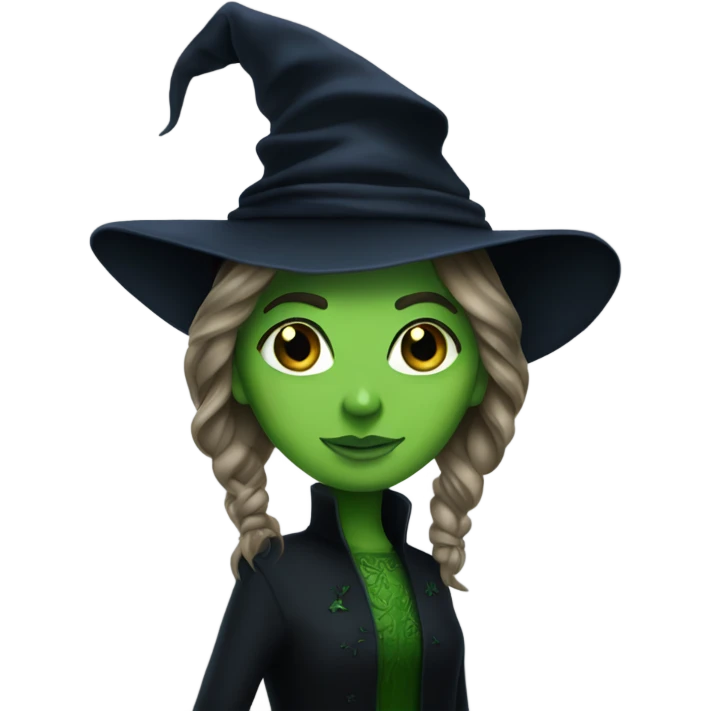 elphaba with dark blonde hair emoji