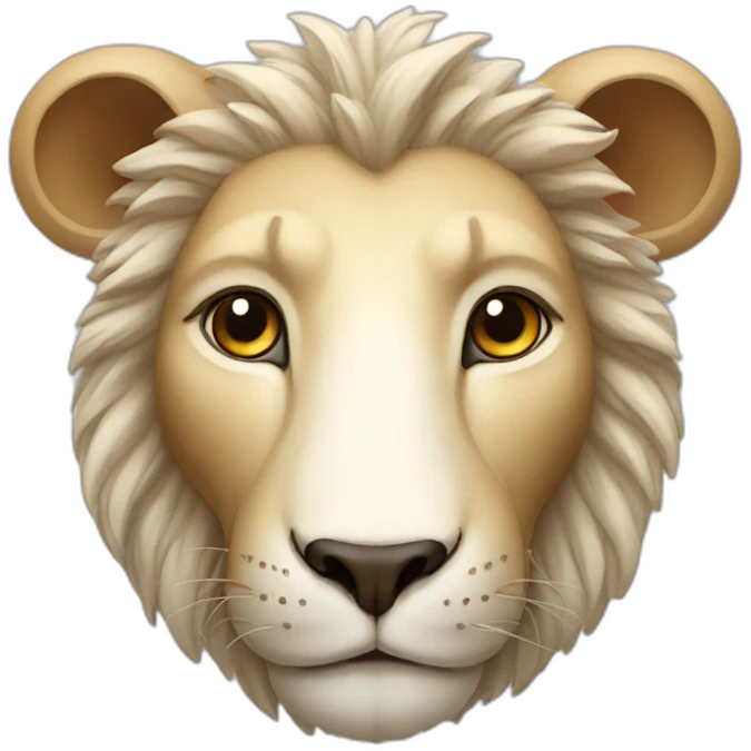 Lion and lamb emoji