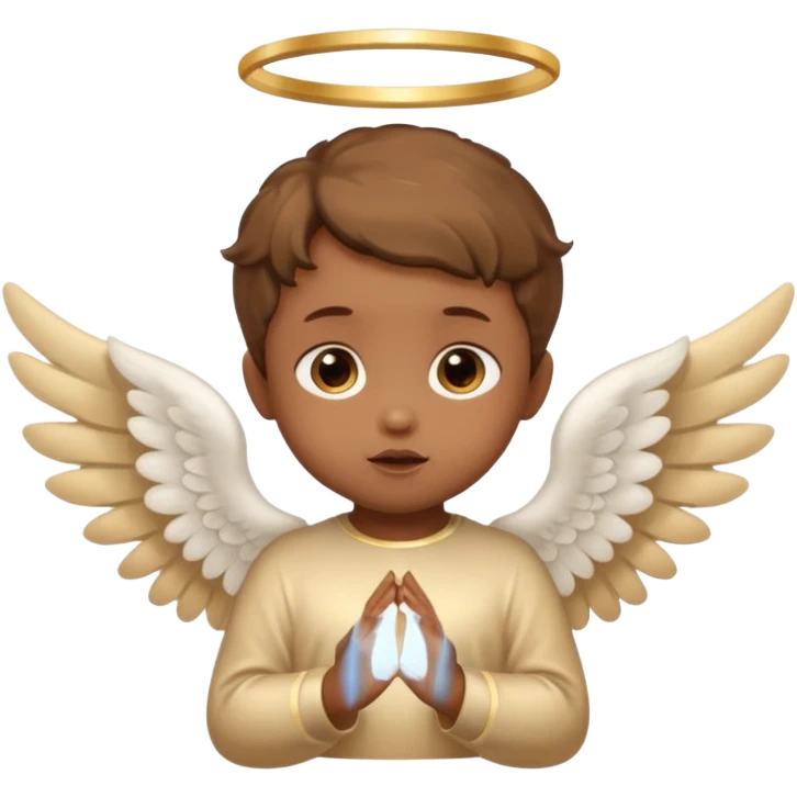 Brown Baby angel emoji
