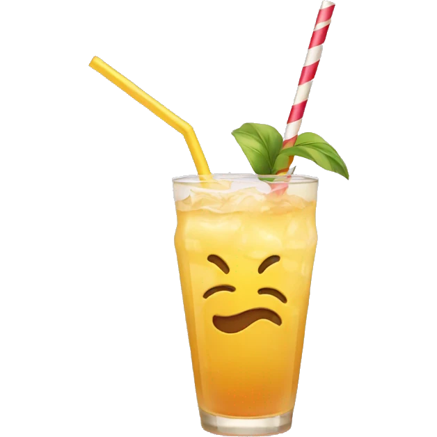 drink and straw emoji