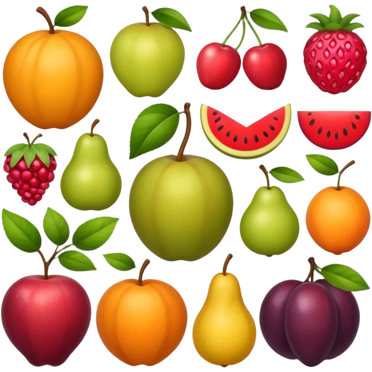 colorful fruit emoji