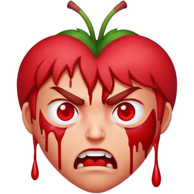 Angry rage bleeding heart emoji