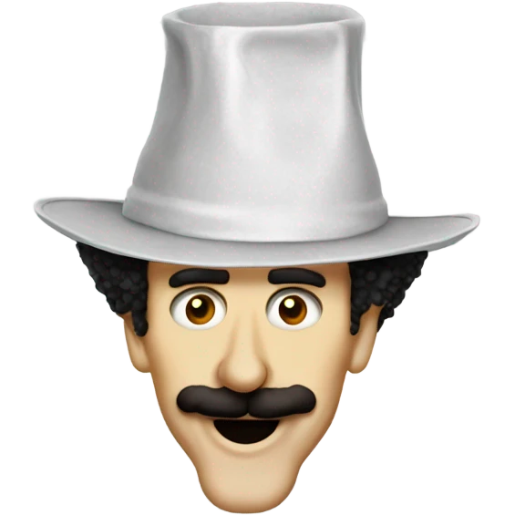 borat wearing a cheese hat emoji