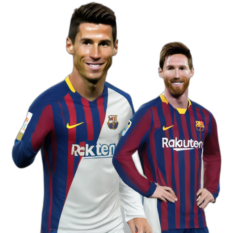 cristiano ronaldo and lionel messi fusion emoji