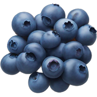 Blueberry’s on plate emoji