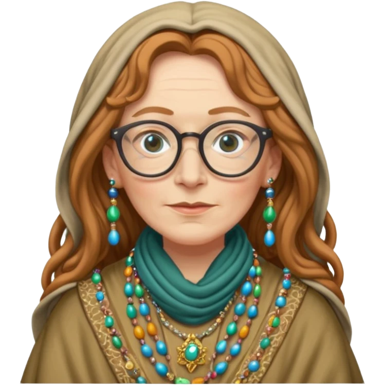 Professor Sybill Trelawney wearing glasses emoji
