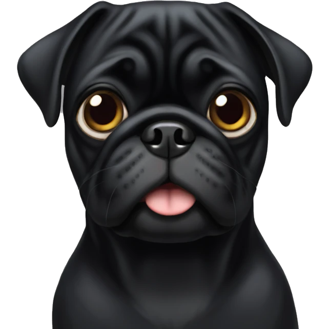Black pug emoji