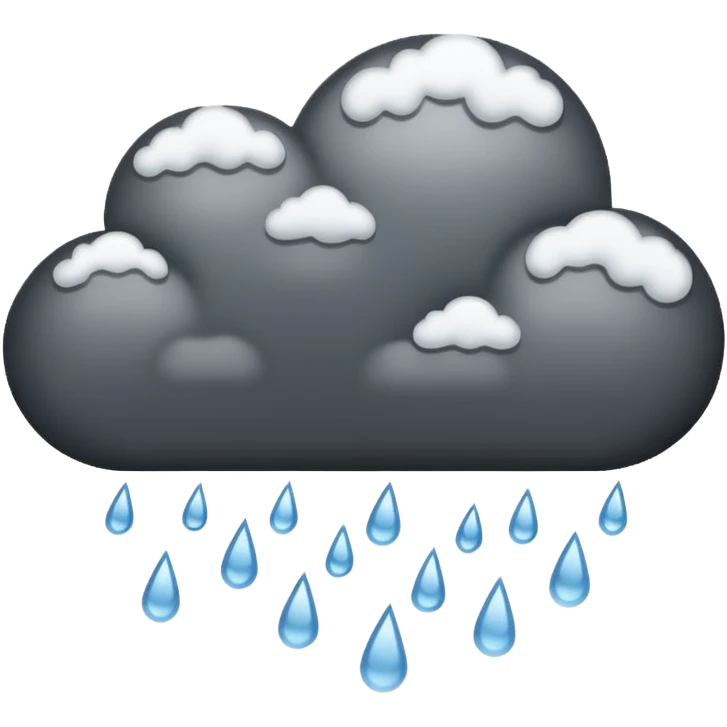 snowy rain cloud emoji