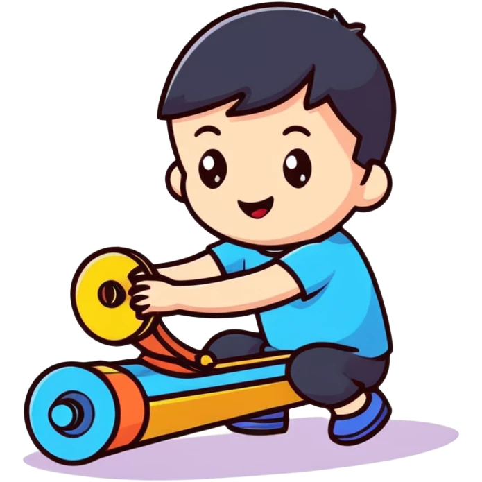 cute child playing emoji