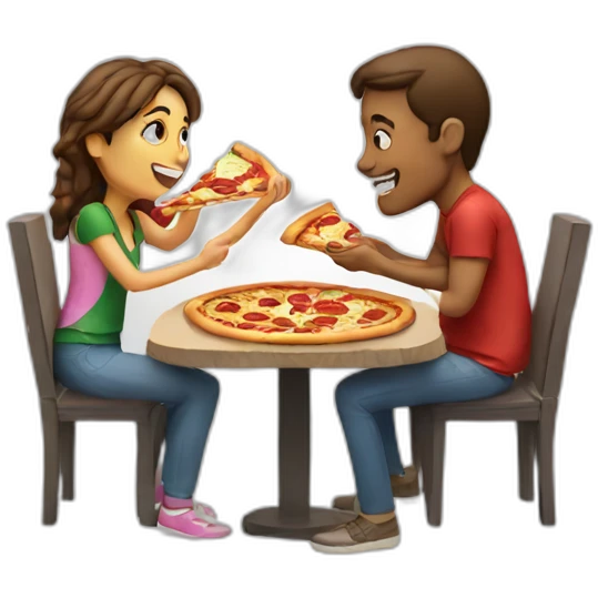 couple eating pizza emoji