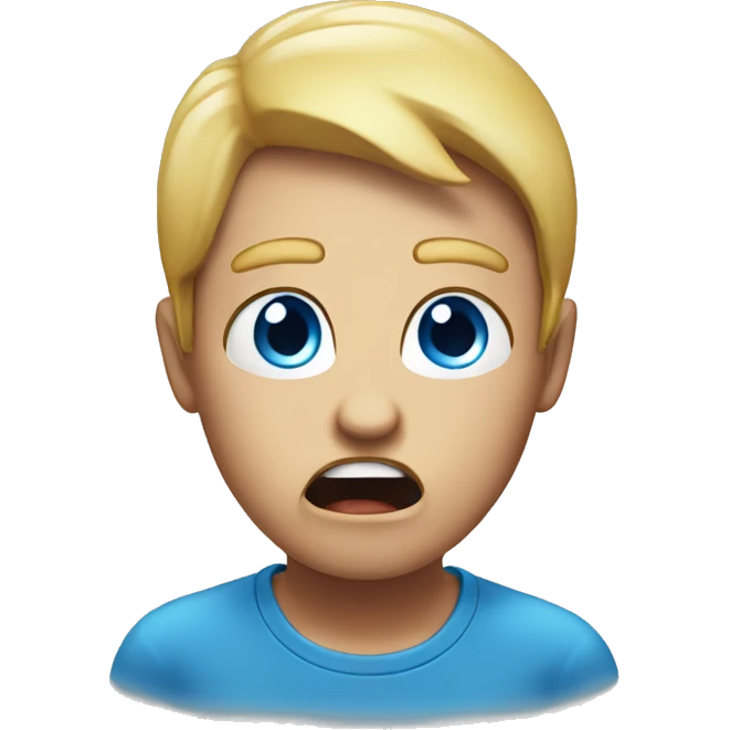 Shocking face with blue eyes  emoji