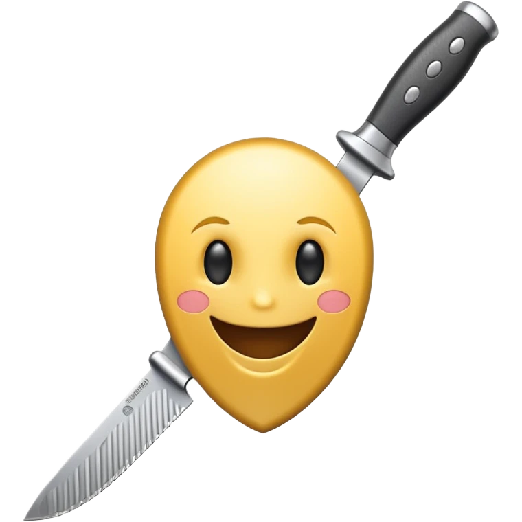 cute knife with face emoji