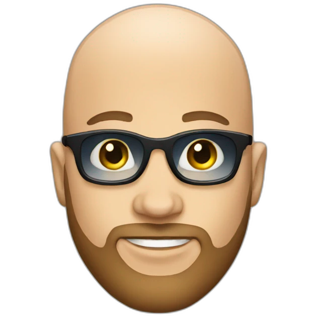 bald dj with beard emoji