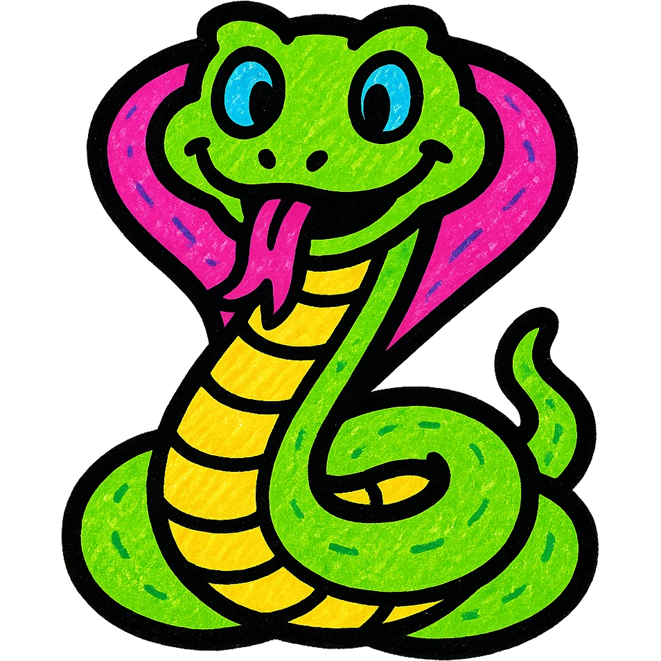 Green cobra emoji