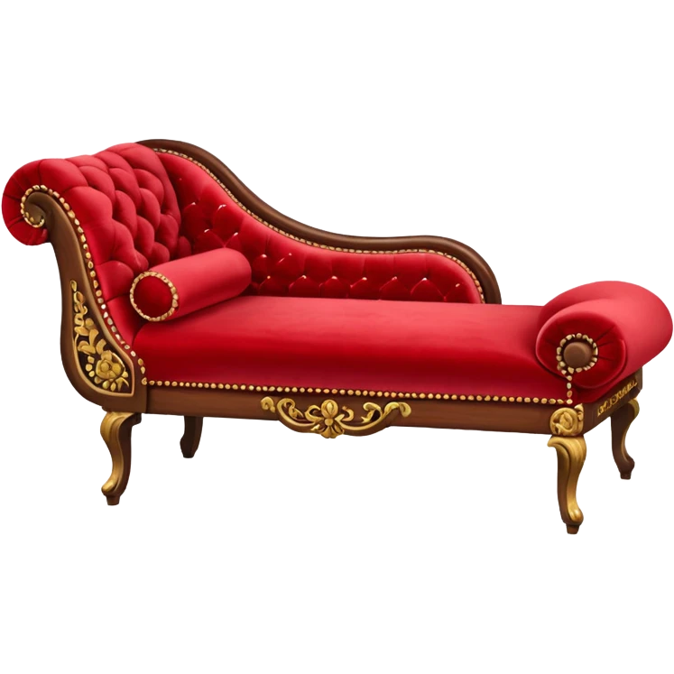 Antique Red chaise lounge emoji