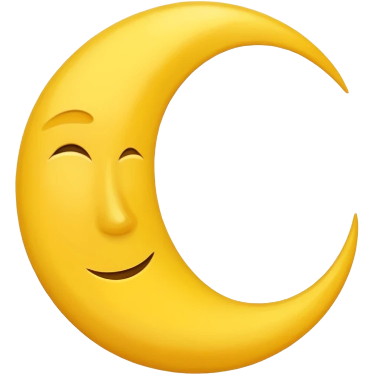 yellow half moon emoji