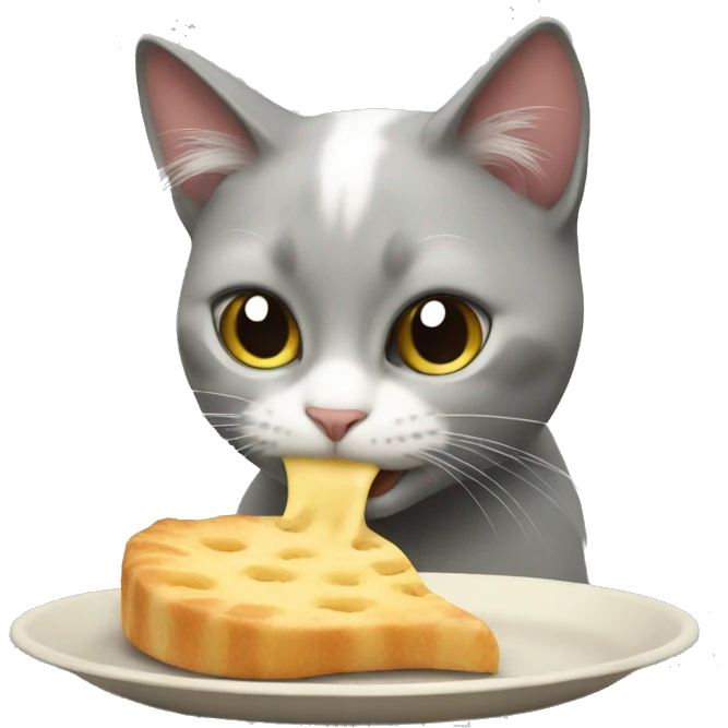 cat eating  emoji
