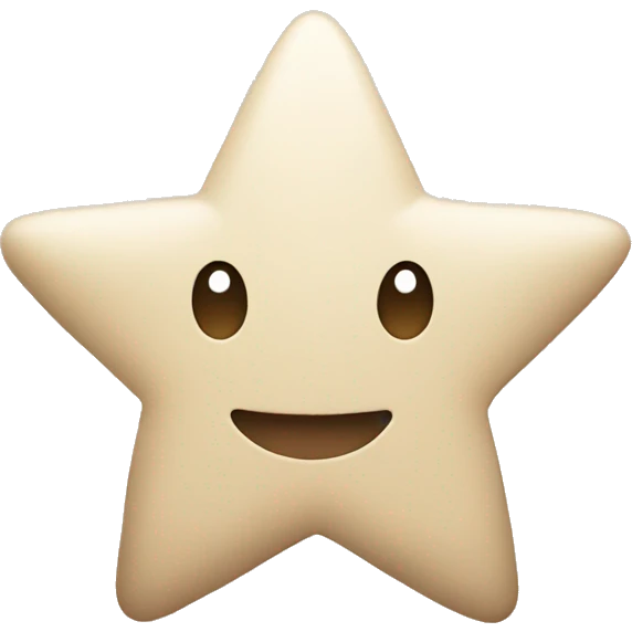 Star with color beige emoji