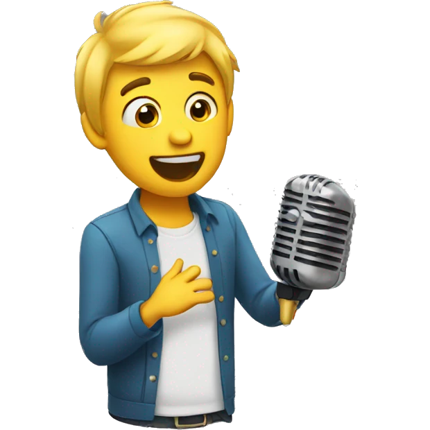 Singing funny song emoji