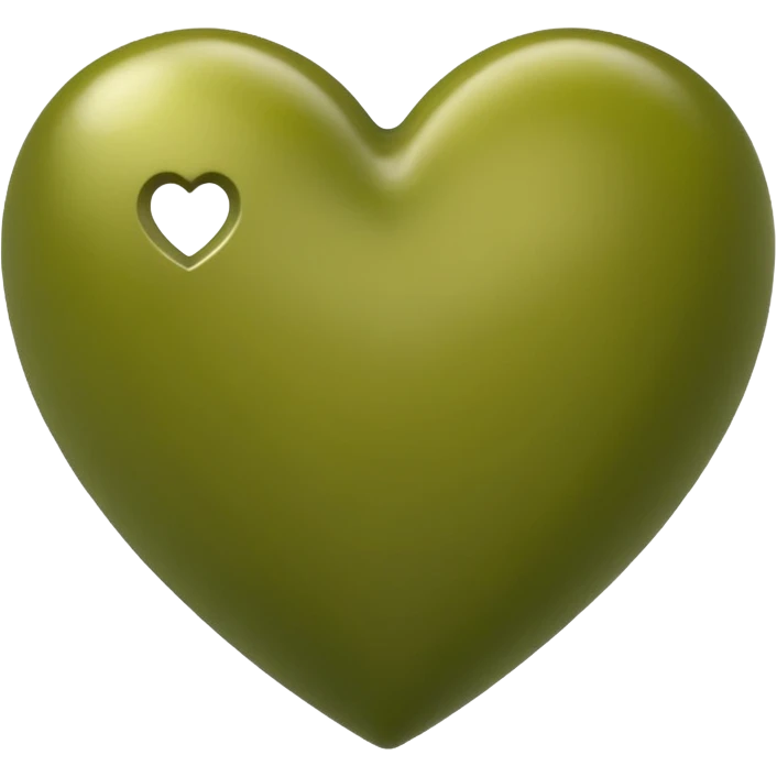 green olive heart emoji