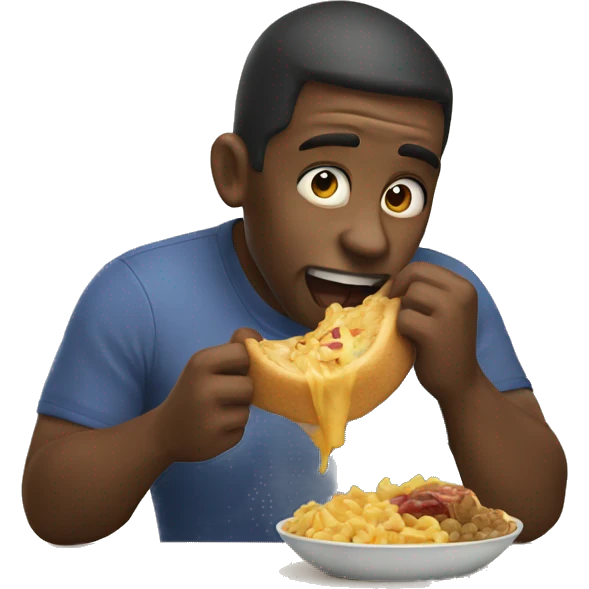 taking a bite of food emoji