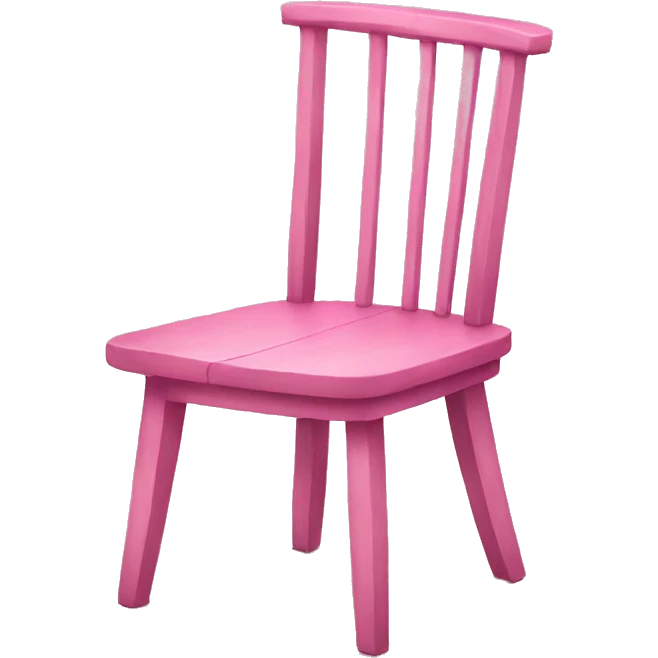 Pink wooden chair emoji