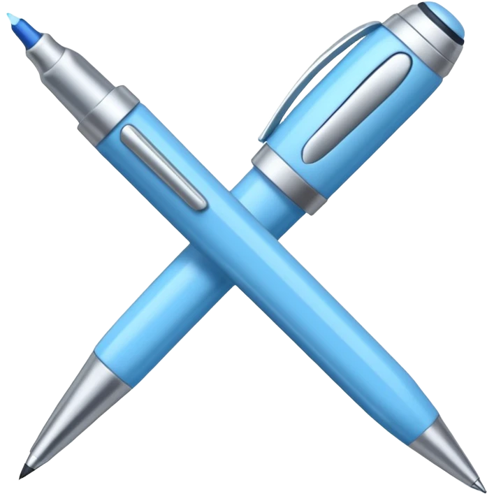 Light blue nice pen emoji