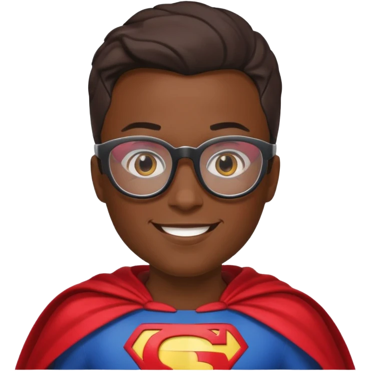 Glasses-Wearing super Heroe emoji