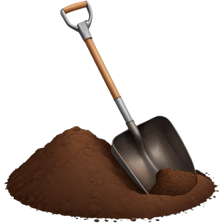 Shovel digging soil emoji