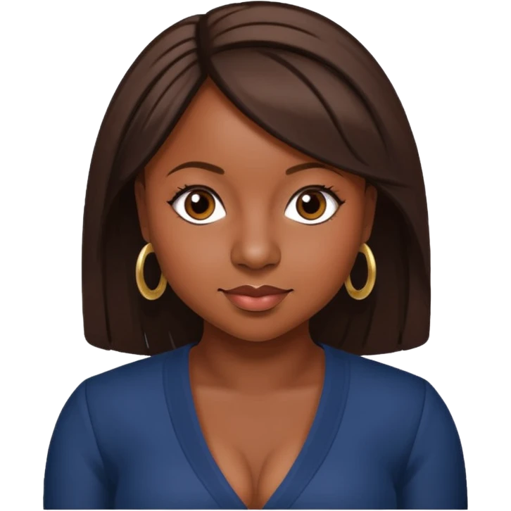 Naturi Naughton with dark brown hair emoji