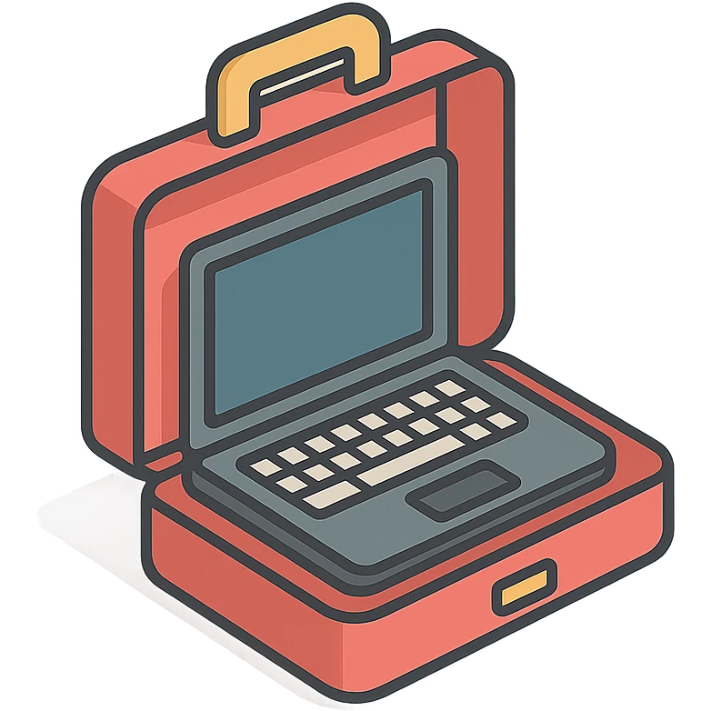laptop inside a suitcase emoji