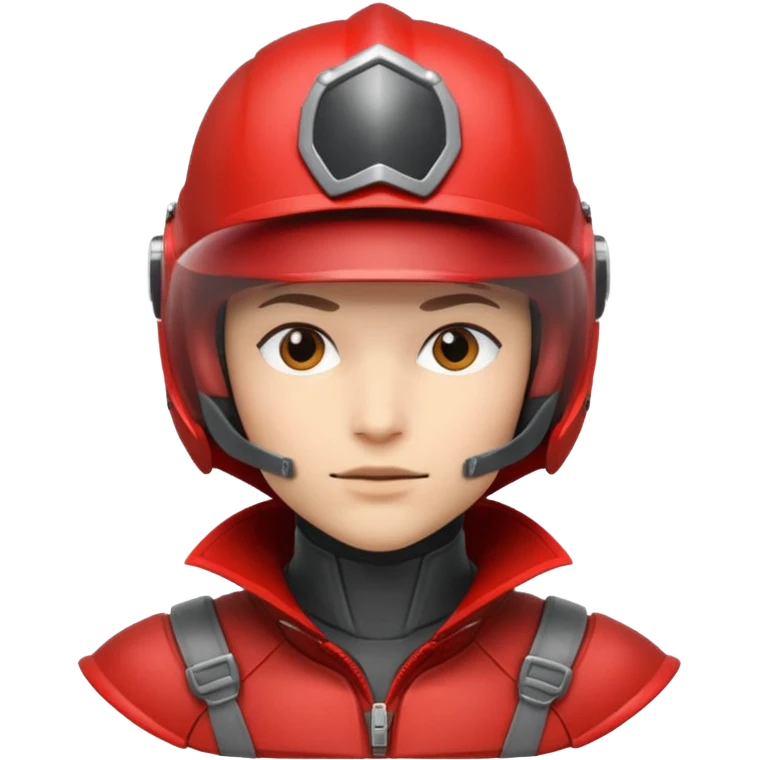 redhood with helmet and visor emoji