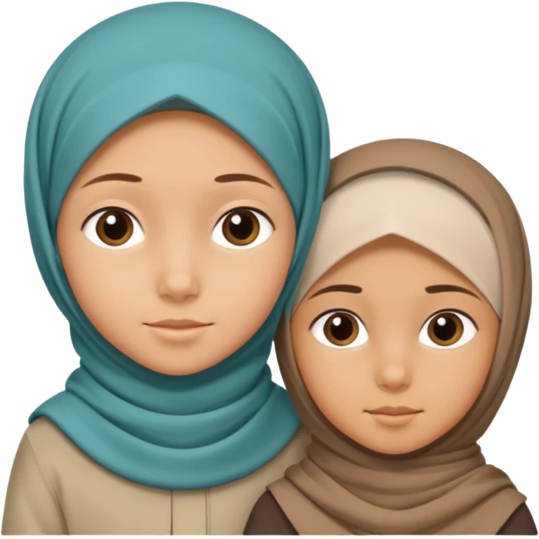 پسر بچه 11 ساله و دختر بچه 6 ساله برادر و خواهر مهربان دختر بچه مقنعه دارد emoji