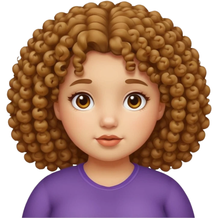 Fat curly head girl emoji