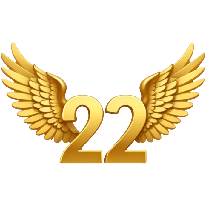 2st place award number decorated with golden angel  wings  emoji