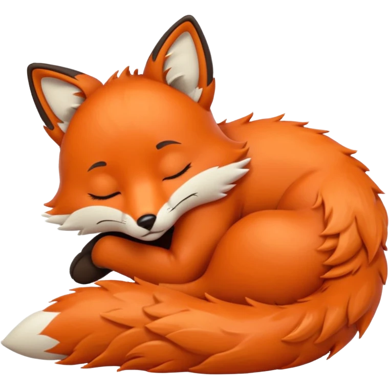 a sleeping fox  emoji emoji