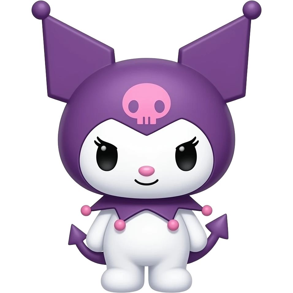kuromi purple. standing up emoji