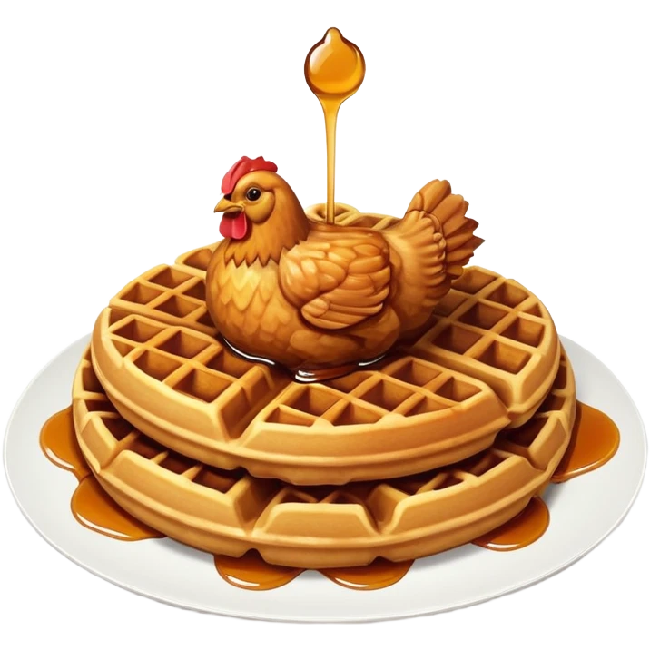 Chicken and waffles emoji