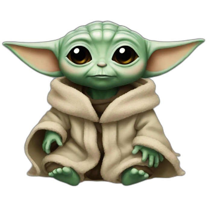 baby yoda with a black skin emoji