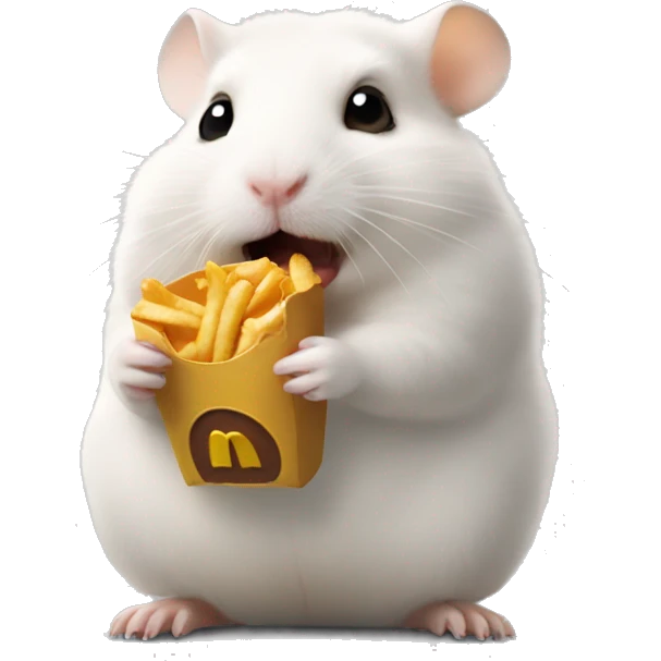 hamster eatting mcdonalds emoji
