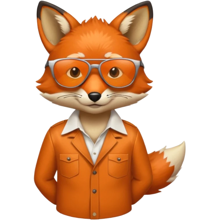 fox with sunglasses and shirt emoji