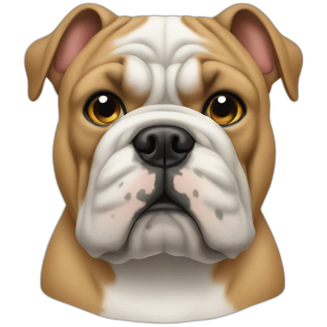 bulldog with herbs growing out emoji