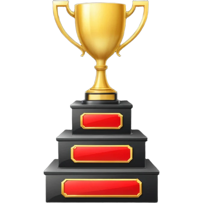 trophy on a winners podium emoji