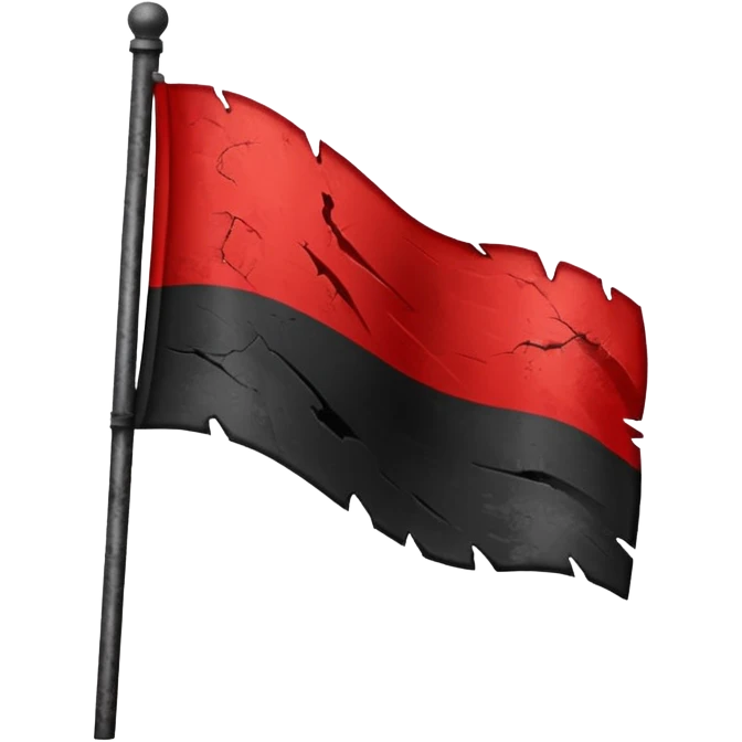 Anarchy red and black emoji