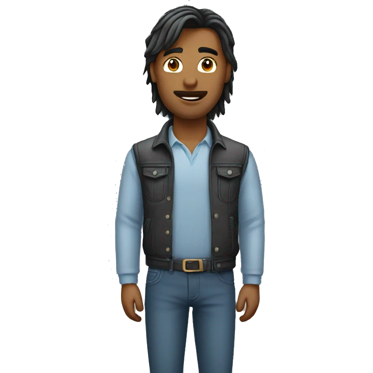 Guy with Mullet emoji