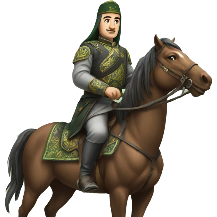 Salavat Yulayev Bashkir on horseback  emoji