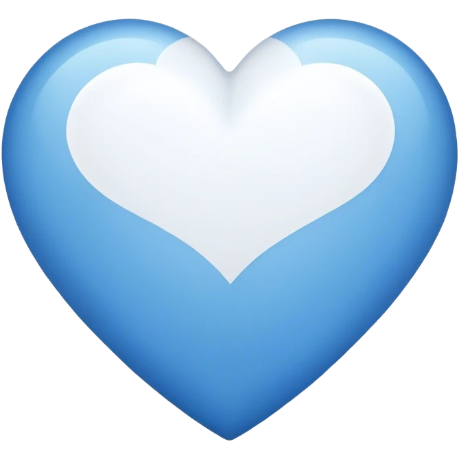 Blue and white heart emoji