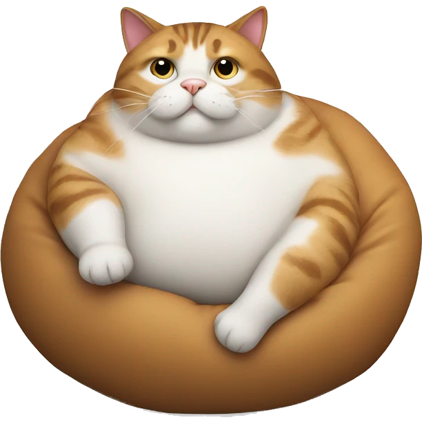 fat cat on beanbag emoji