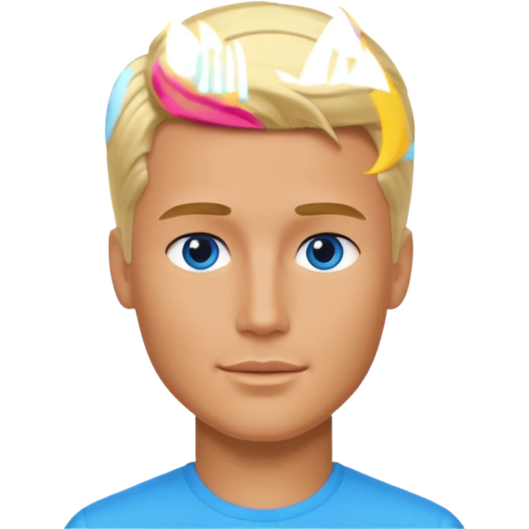 Man KEN barby style face emoji