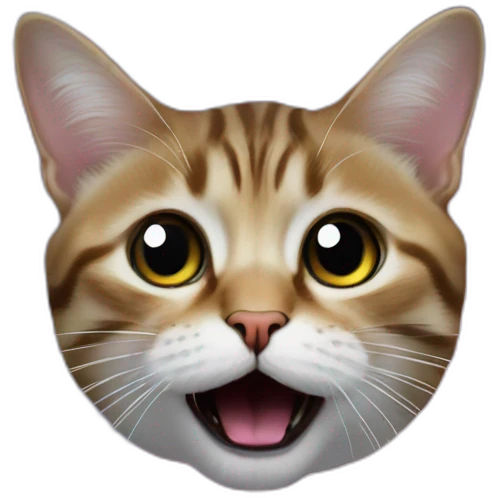 surprising cat face on huge galaxy emoji
